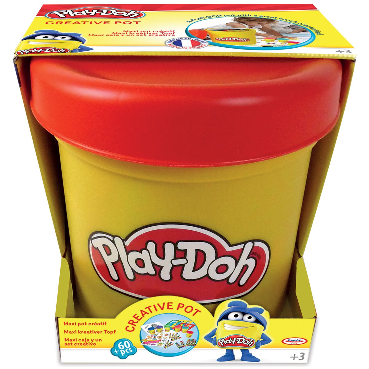 Набор из серии Play doh - Необычное ведерко, с пастой для лепки, маркерами, наклейками, восковыми мелками и трафаретами  